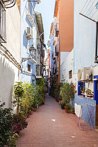 Calle típica de Villajoyosa
